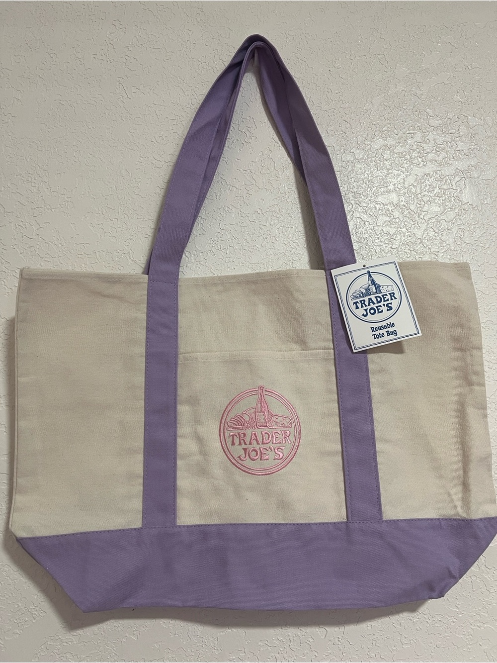 Trader’s Joe’s Canvas Tote Bag Purple- Purple